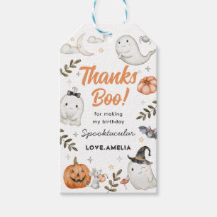 Cute Halloween Birthday Favor Tags
