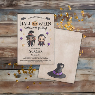 Cute Halloween Birthday Party Invitation