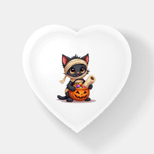 Cute Halloween Black Cat Pumpkin Trick or Treat Gi Paperweight