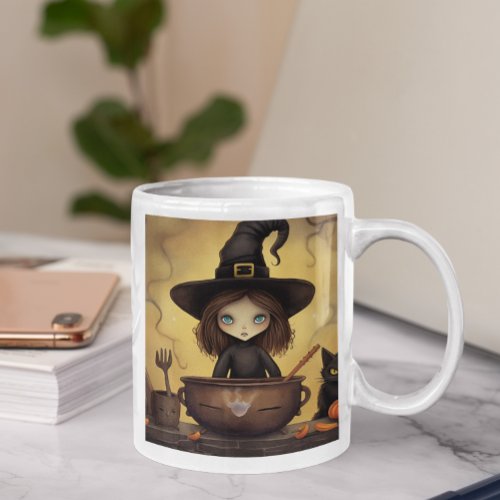 Cute Halloween Black Cat  Witch 15 Mug