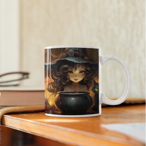 Cute Halloween Black Cat  Witch 21 Mug