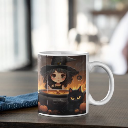 Cute Halloween Black Cat  Witch 22 Mug