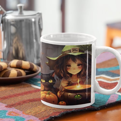 Cute Halloween Black Cat  Witch 24 Mug