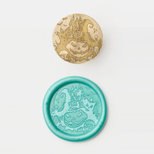 Cute Halloween Black Cat Witch Hat Wax Seal Stamp