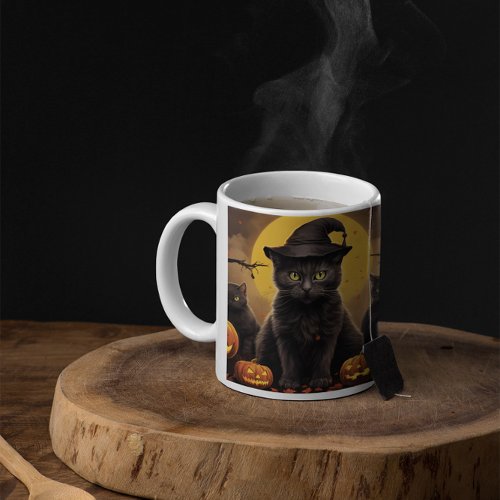 Cute Halloween Black Cats 21 Mug