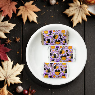 Cute Halloween Black Cats Pumpkins Candy Purple Hershey's Miniatures
