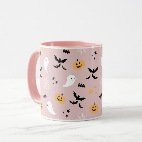 Cute Halloween Boo Blush Pink Plates Mug