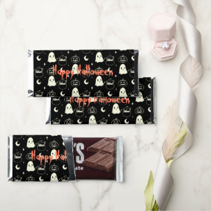 Cute Halloween Boo Ghost Pattern Hershey Bar Favors