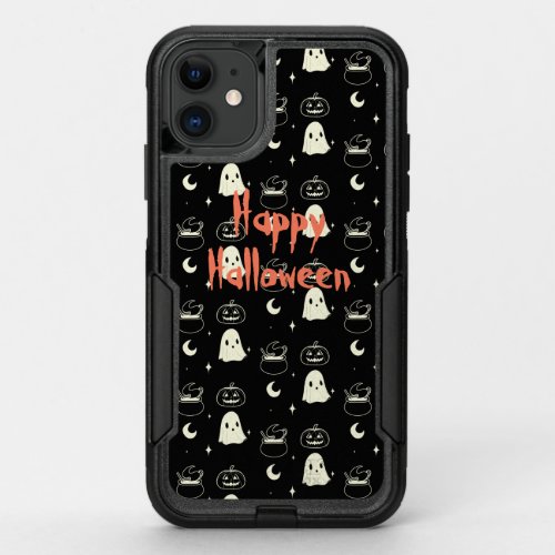 Cute Halloween Boo  Ghost Pattern   OtterBox Commuter iPhone 11 Case