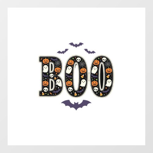 Cute Halloween Boo Ghost Pumpkin Design Floor Decals