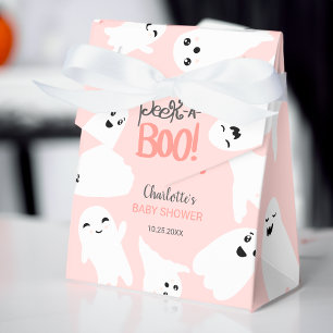 Cute Halloween boo ghosts pink baby shower Favor Boxes
