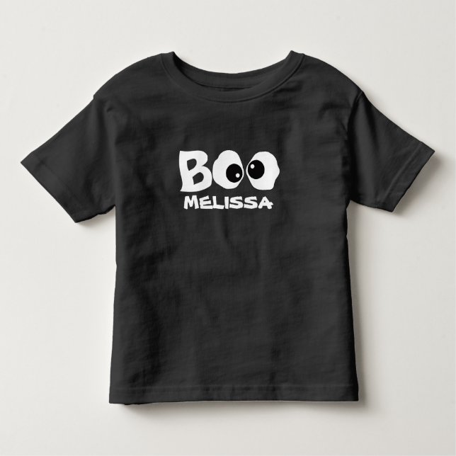 Cute Halloween Boo Personalized  Toddler T-shirt (Front)