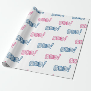 Cute Halloween Boo Wrapping Paper