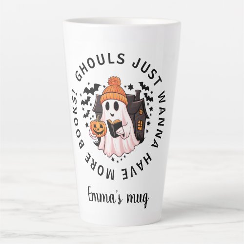 Cute Halloween Book Lovers  Latte Mug