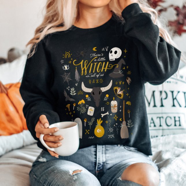 Cute Halloween Botanical Witch  Sweatshirt (Creator Uploaded)