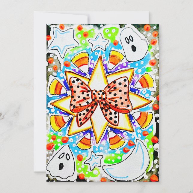 Cute Halloween Candy Corn Card (Front)