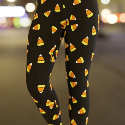 Cute Halloween Candy Corn Leggings