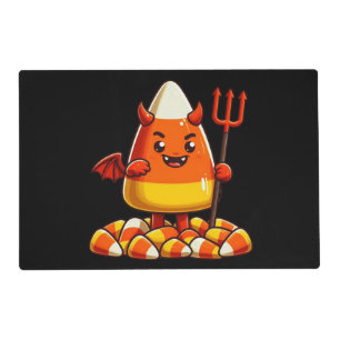 Cute Halloween candy corn monster Placemat