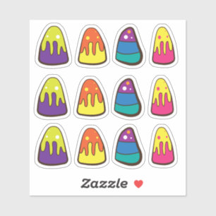 Cute Halloween Candy Corn Sticker