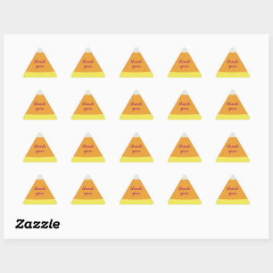 Cute Halloween Candy Corn Triangle Sticker