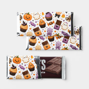 Cute Halloween Candy Pattern Kawaii Pumpkins Hershey Bar Favors