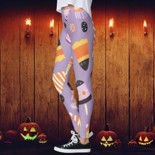 Cute Halloween Candycorn Leggings