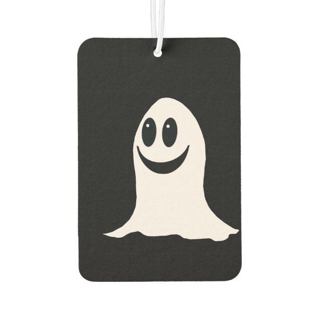 Cute Halloween Cartoon Ghost Car Air Freshener (Back)