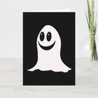 Cute Halloween Cartoon Ghost Card