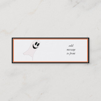Cute Halloween Cartoon Ghost Mini Business Card