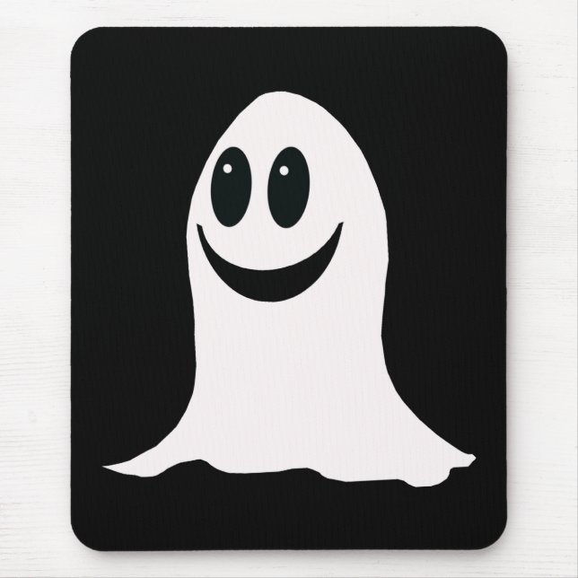 Cute Halloween Cartoon Ghost Mouse Pad (Front)