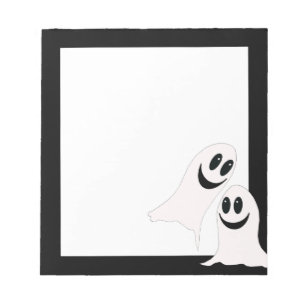 Cute Halloween Cartoon Ghosts Notepad