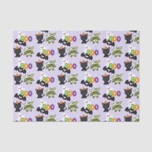 Cute Halloween Cat, Bat, Mummy & Ghost Tissue Paper