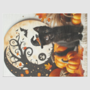 Cute Halloween Cat Moon Pumpkin Tissue Paper
