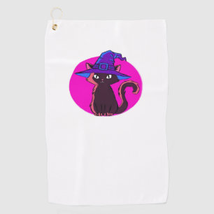 Cute Halloween Cat Oversized T-Shirt Golf Towel