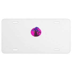 Cute Halloween Cat Oversized T-Shirt License Plate