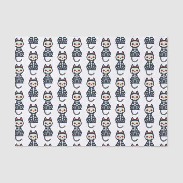 Cute Halloween Cat Pattern Tissue Paper (Front)