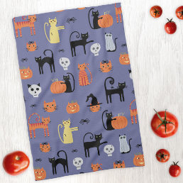 Cute Halloween Cat Spooky Kitchen Towel