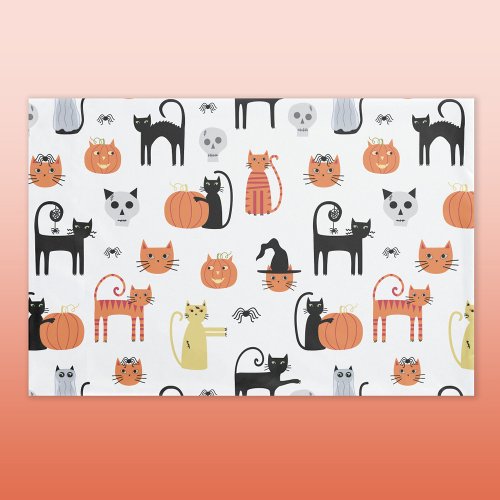 Cute Halloween Cat Spooky Pillow Case