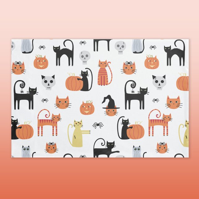 Cute Halloween Cat Spooky Pillow Case (Creator Uploaded)