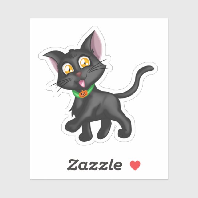 Cute Halloween Cat Sticker (Sheet)