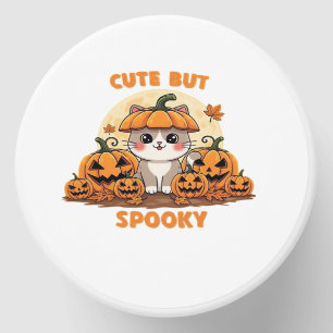Cute Halloween Cat with Pumpkins � Kawaii Spooky F Mini Candle Favors