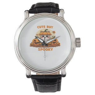 Cute Halloween Cat with Pumpkins – Kawaii Spooky F Watch