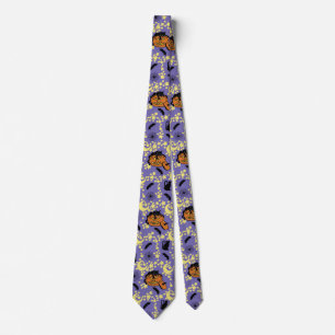 Cute Halloween Cats, Bats and Stars Neck Tie