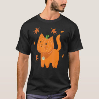 Cute Halloween Cats Cat Pumpkin Costume For Wome T-Shirt