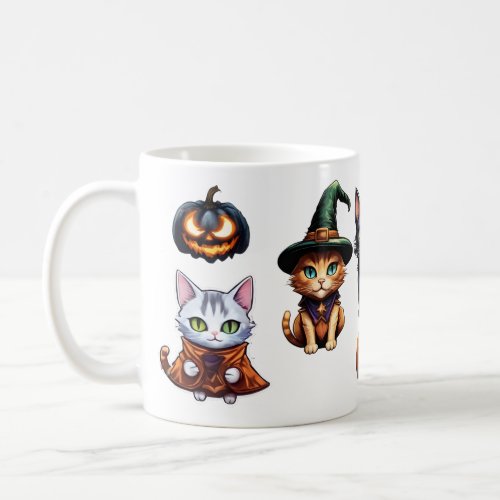 Cute Halloween Cats Infuse Spooky Charm into  Coffee Mug