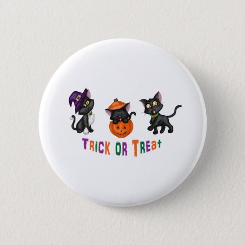 Cute Halloween Cats Pinback Button