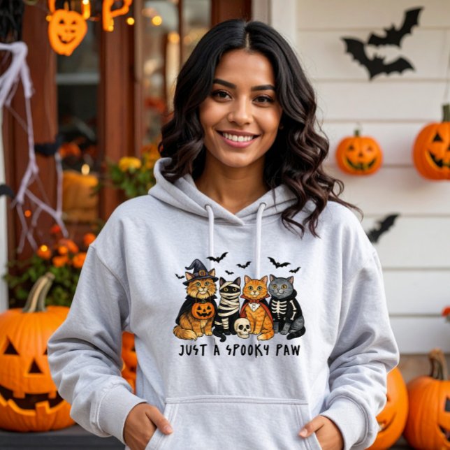 Cute Halloween Cats Spooky Paw Hoodie (Creator Uploaded)