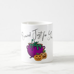 Cute Halloween Cauldron and Pumpkins Coffee Mug