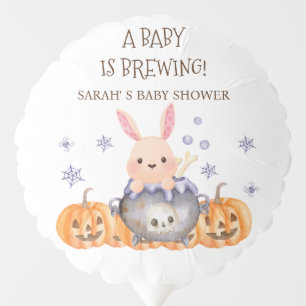 Cute Halloween Cauldron Baby is Brewing Shower Balloon