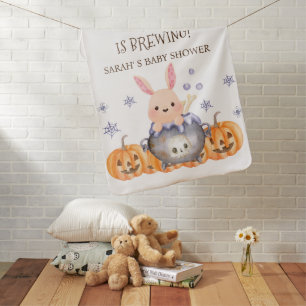 Cute Halloween Cauldron Baby is Brewing Shower Blanket